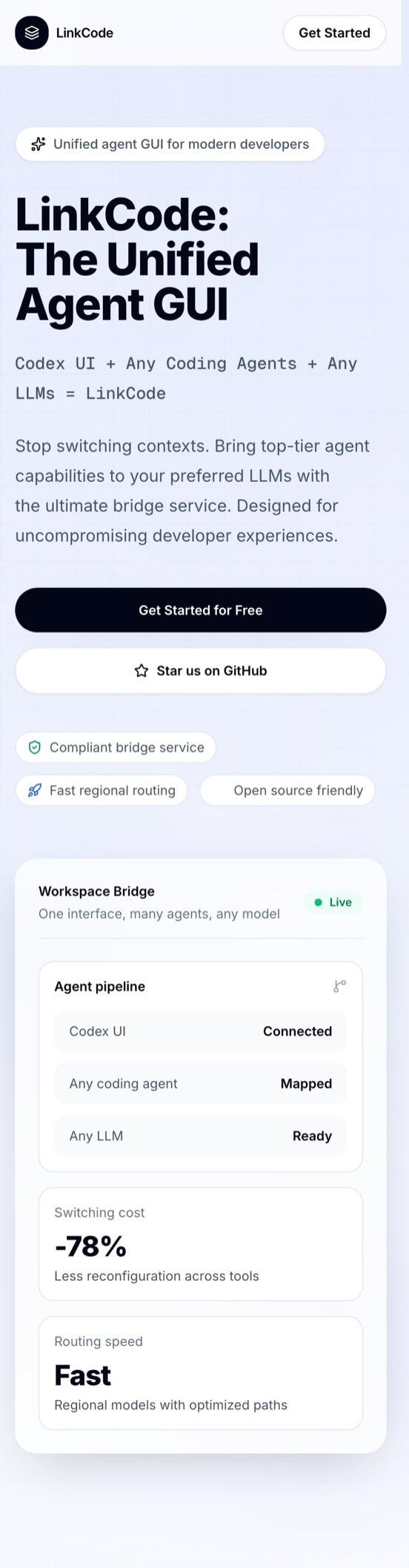 The same website shown in a mobile preview